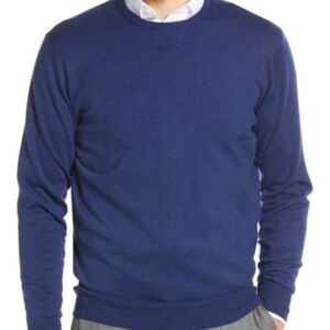 PETER MILLAR Men’s Navy Pima Cotton Silk Cashmere Sweater XXL Preppy